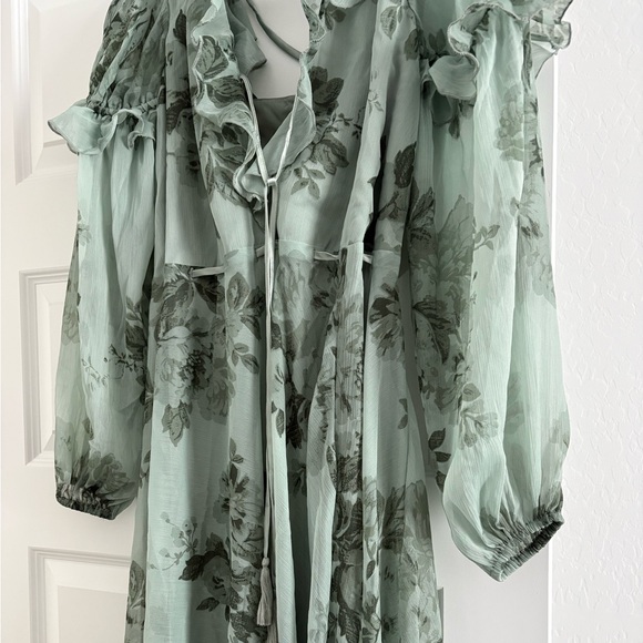 Floral Ruffle Midi Dress - Picture 3 of 16